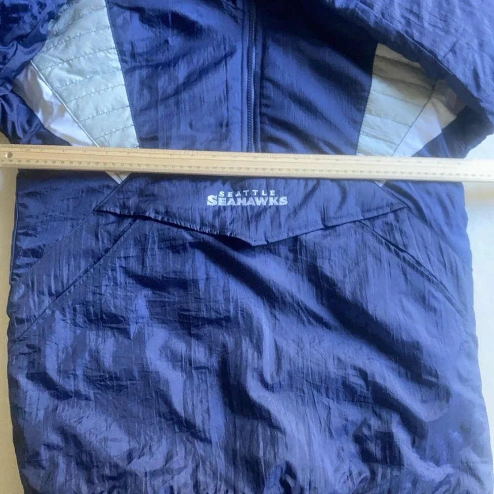Seattle Seahawks Starter NFL Pullover Jacket XL YouthBlue Retro Throwback Hoodie